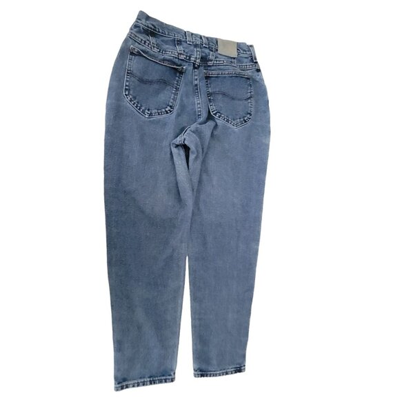 Lee Jeans Womens Size 10P Tapered Leg High Waist Medium Wash Denim Pants - Picture 3 of 5